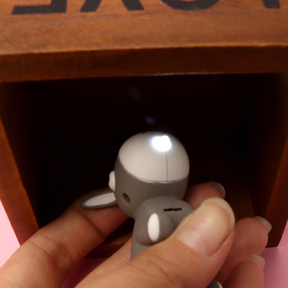 Lovely Donkey Shape Vocal Key Chain Key Ring Luminous LED Light