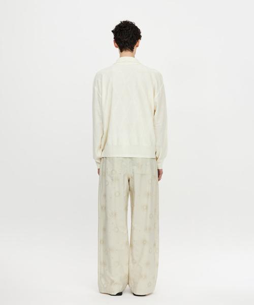 YOUTH Fringe Knit Collar Cardigan - Ivory