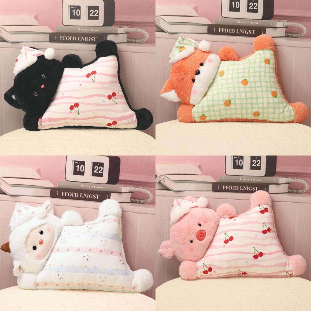 Plush Animal Pillow With Cartoon Design For Kids Girls Boys Sleep Playroom Decor