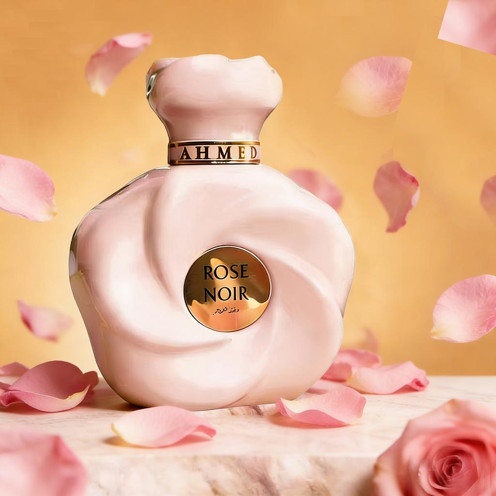 Ahmed AI Maghribi ROSE NOIR Perfume for Women, Long Lasting Arabian Rose Noir Fragrance, Rich Oriental Floral Scent, Elegant Perfume, 50ml