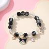 Sanrio Cinnamoroll Crystal Beaded Bracelet - Handmade Cartoon Gift for Female Students, Friends, and Couples.