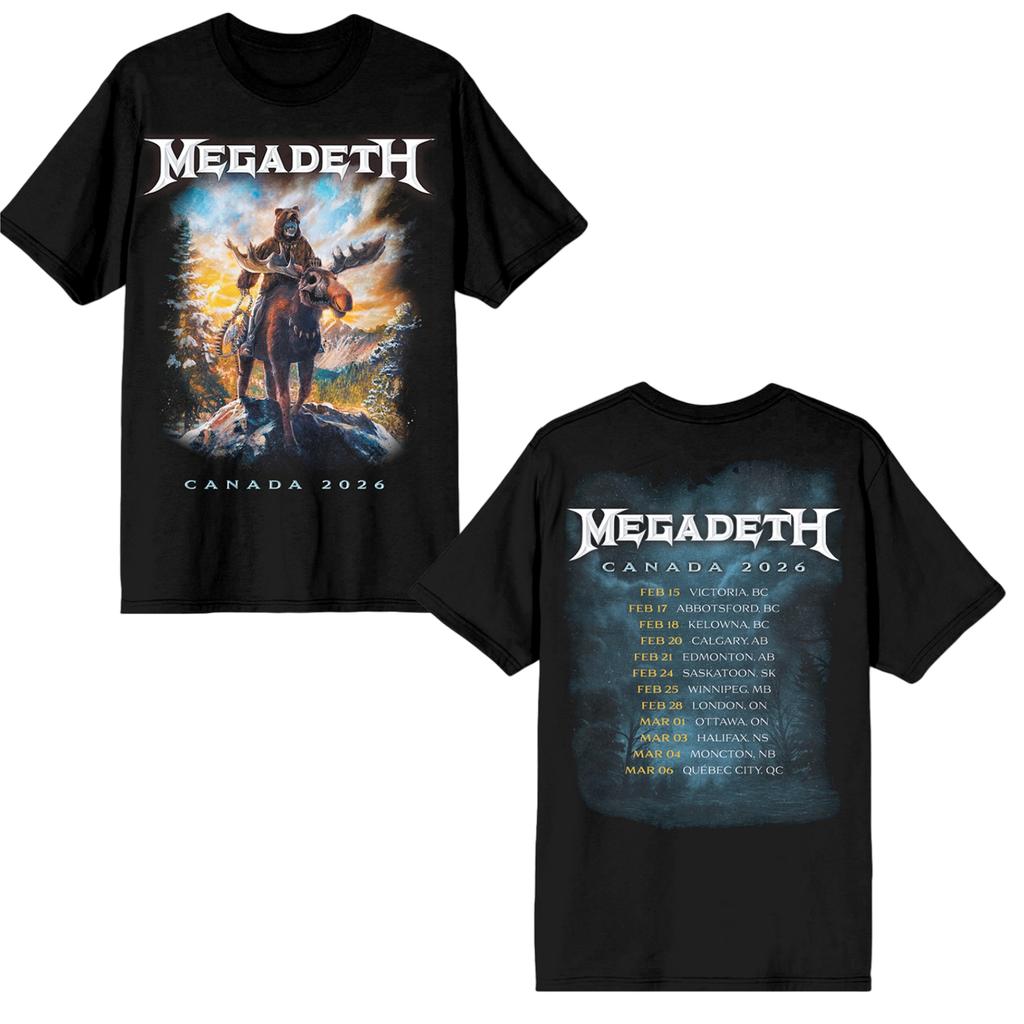 Megadeth Band 2026 Tour Let There Be Shred Grafik Neues Unisex T-Shirt Unisex Baumwolle Kurzarm Y2k Streetwear Oversized Tee Top