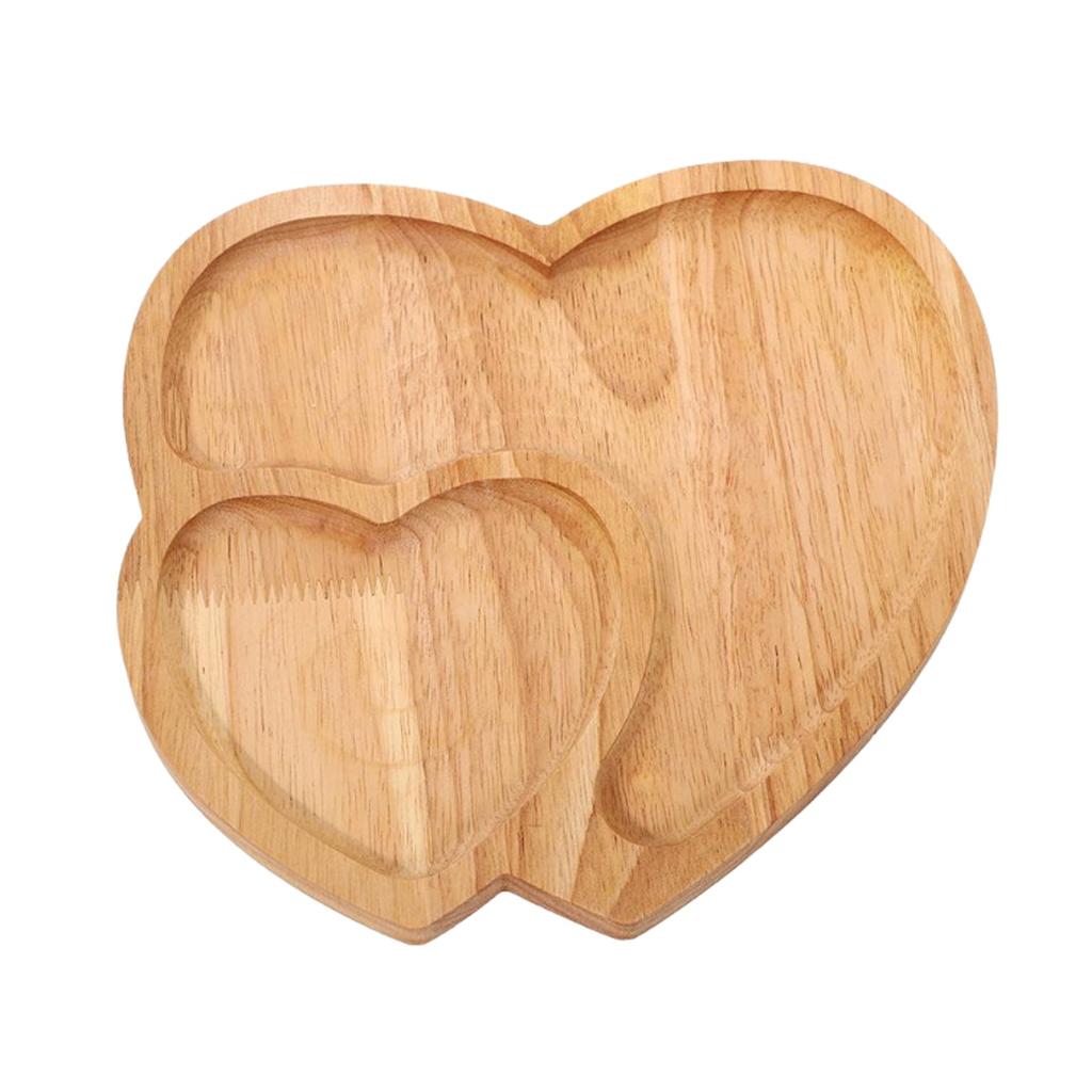 Wooden Serving Tray Heart Shaped Cheese Board Plate Dinner Plate Cake Plate Decorative Serving Platter Plate For Ware Plates