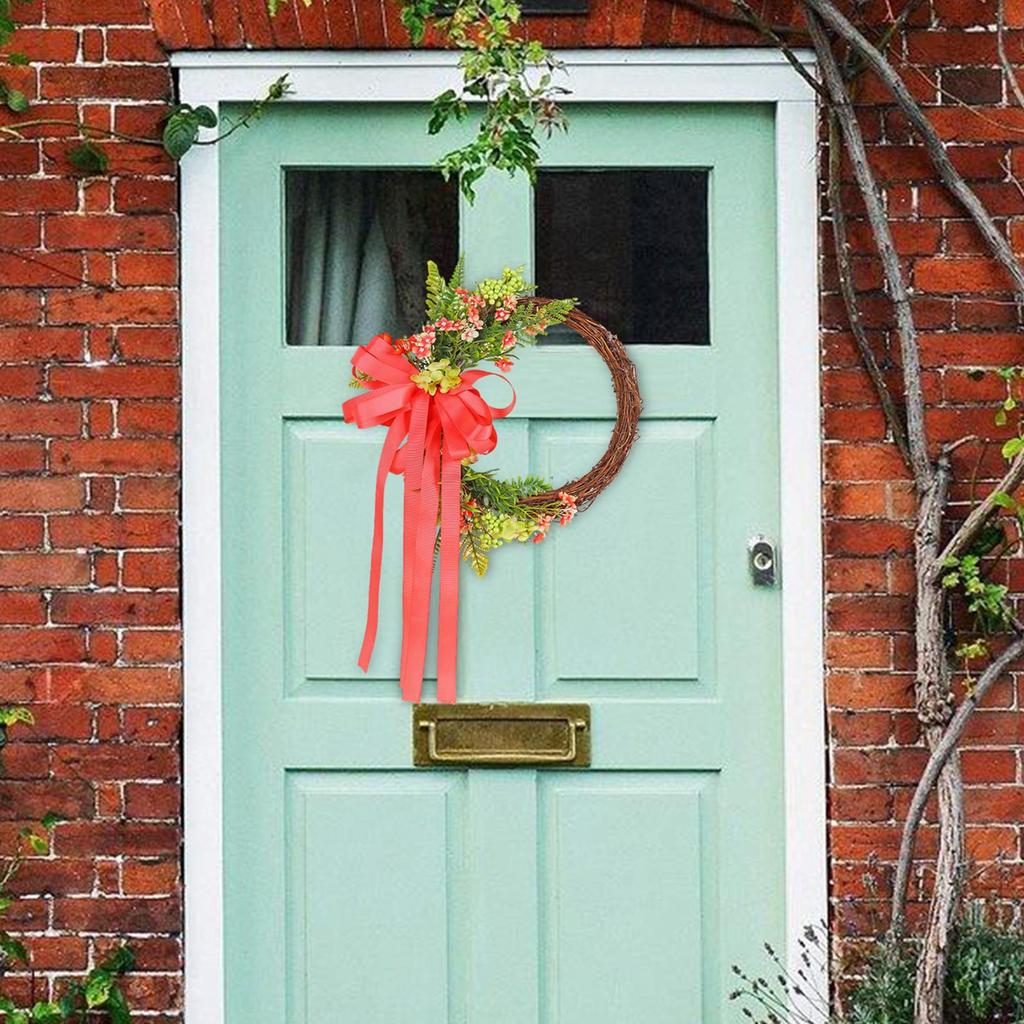 Spring Artificial Wreath Simulation Wreaths Hanging Decorative Garland Harvest for