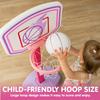 JOYFY Koš na basketbal pro batolata Vnitřní basketbalová sada Nastavitelný basketbalový koš se 4 míčky pro kluky a holky Dárek k narozeninám