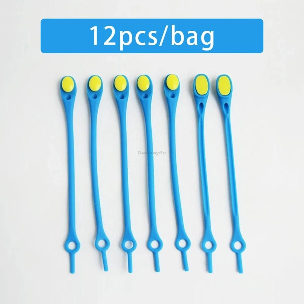 1 Pair Round Elastic Silicone Shoelaces No Tie Universal Comfort Slip On Replacement Shoe Straps for Men Women