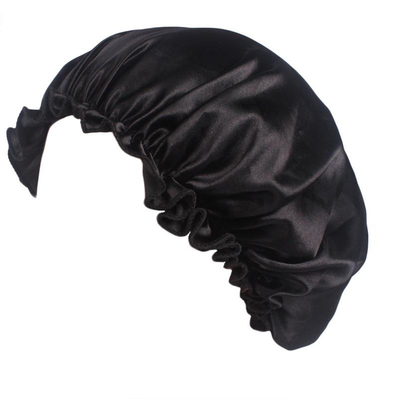 

Кружевная шапочка для сна, многофункциональная шапочка для ухода за волосами, шапочка для душа, шапочка для макияжа, домашняя шапочка из искусственного шелка, подходит для натуральных вьющихся волос