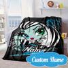 Custom Name Monster High Winter Fantasy Blanket bed sofa Blanket Flannel Blanket for Camping, Hiking, Picnic Essentials,gift for Fan family