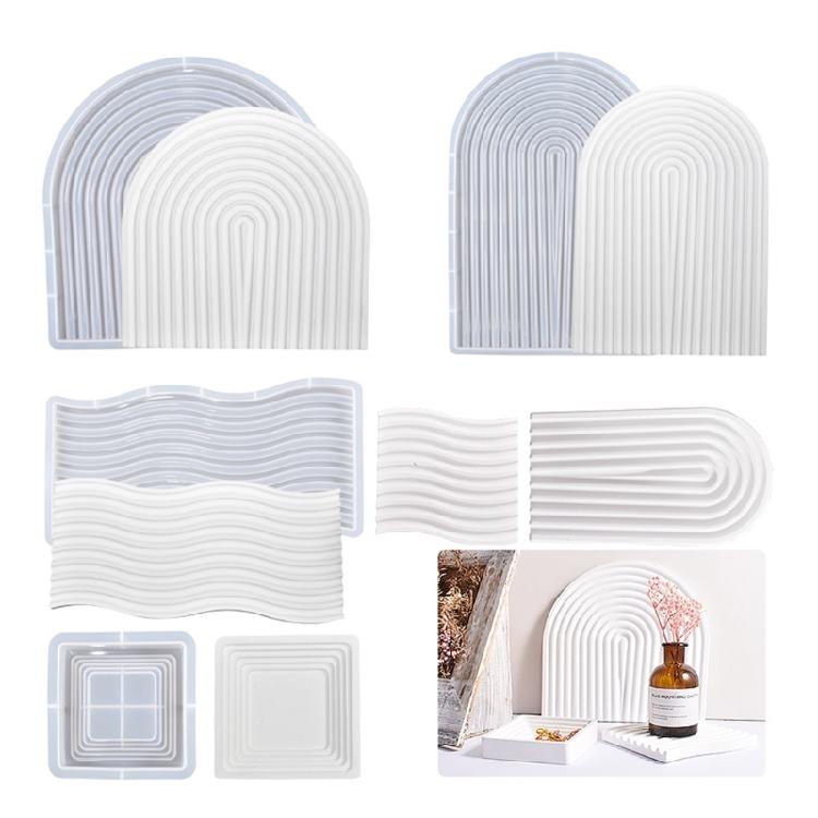 Resin Tray Mold Silicone Coasters Mold for Cup Mat Home Decor Jewelry Box Mold