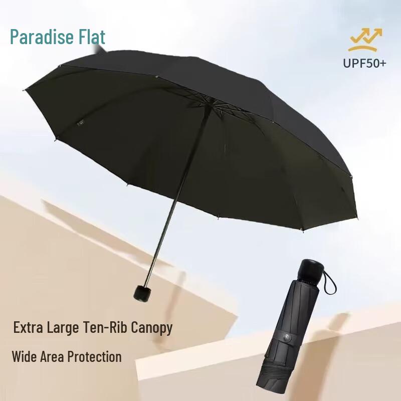 Heaven Paradise UV Protection Black Coated 3-Fold Umbrella