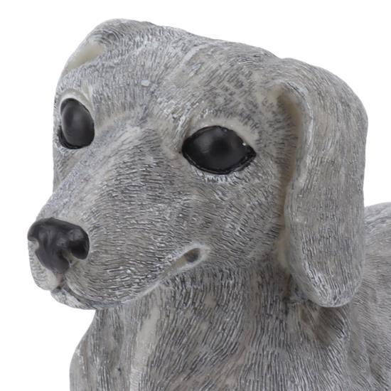 Dog Garden Statues DIY Lifelike Prevent Cracking Resin Dog Statues Home Decor for Courtyard Lawn Dachshund