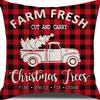 Federa Cuscino con Stampa Natalizia Decorazione Soggiorno Casa Babbo Natale Abbraccio Nuovo Divano Cuscino di Natale