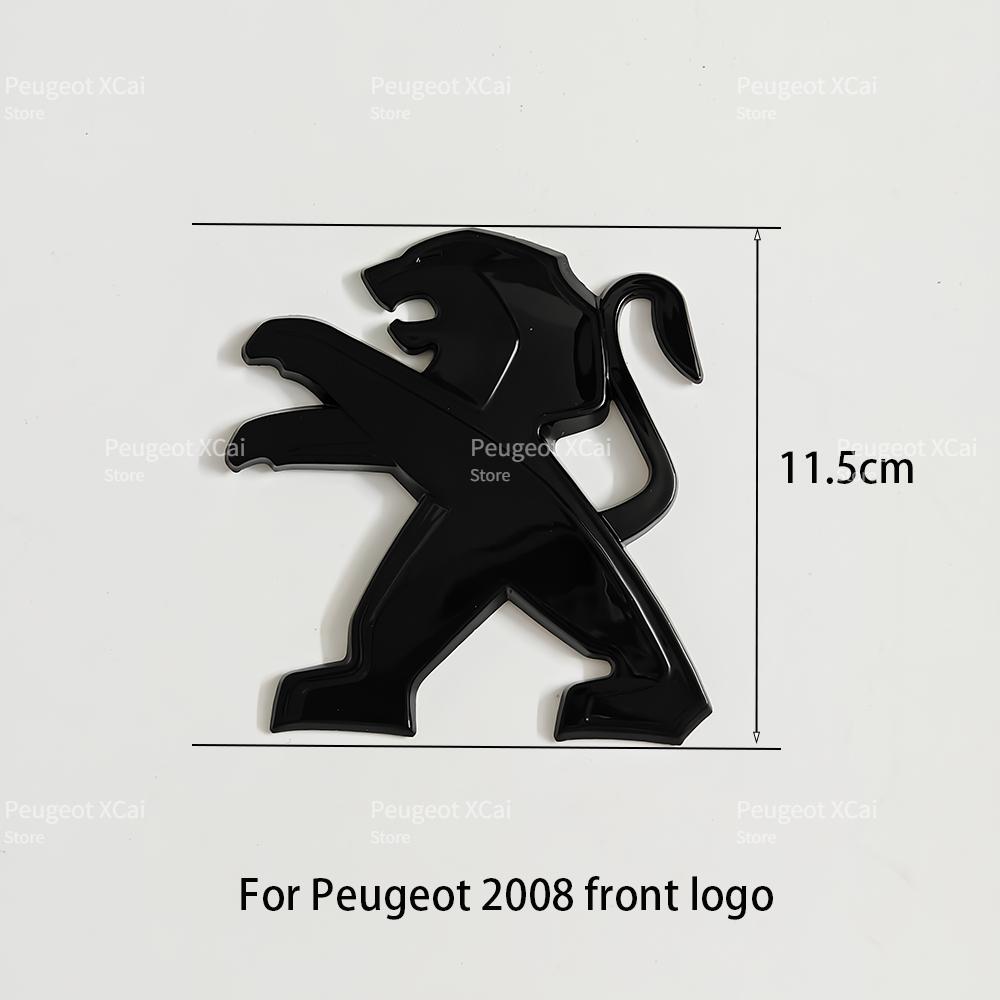 

2026 Hot Car Sticker Suitable for Peugeot 2008 Front Hood Grill Badge Logo Rear Trunk Emblems Car Accessories