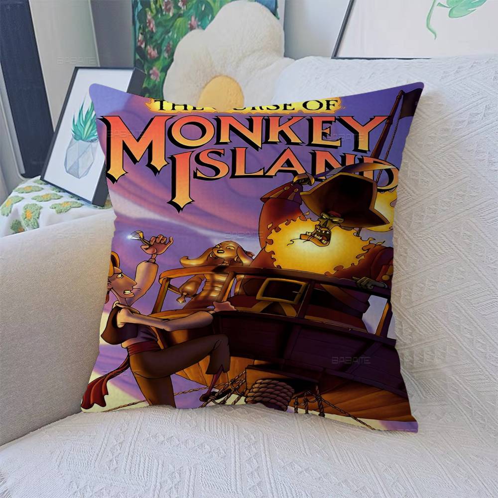 Classic Game The Secret Of Monkey Island Pillow Gift Home Office Decoration Bedroom Sofa Car Cushion Cover Case 45X45