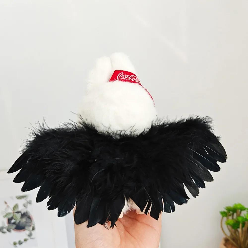 Labubu Black/White Wearable Feather Wings Dolls Clothes Outfit Accessories for 15-17cm DIY Mini Dolls Clothing Girl Gift