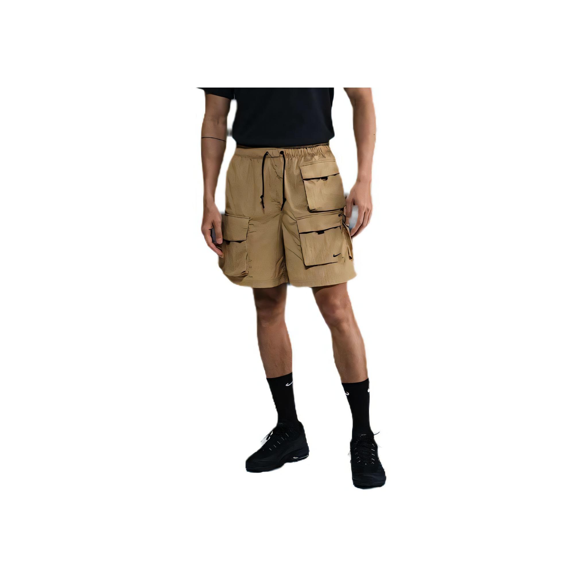 

Nike Swoosh Tech Comfortable Minimalist Fashion Versatile Cargo Shorts Men shorts Khaki HJ0677-297 XL