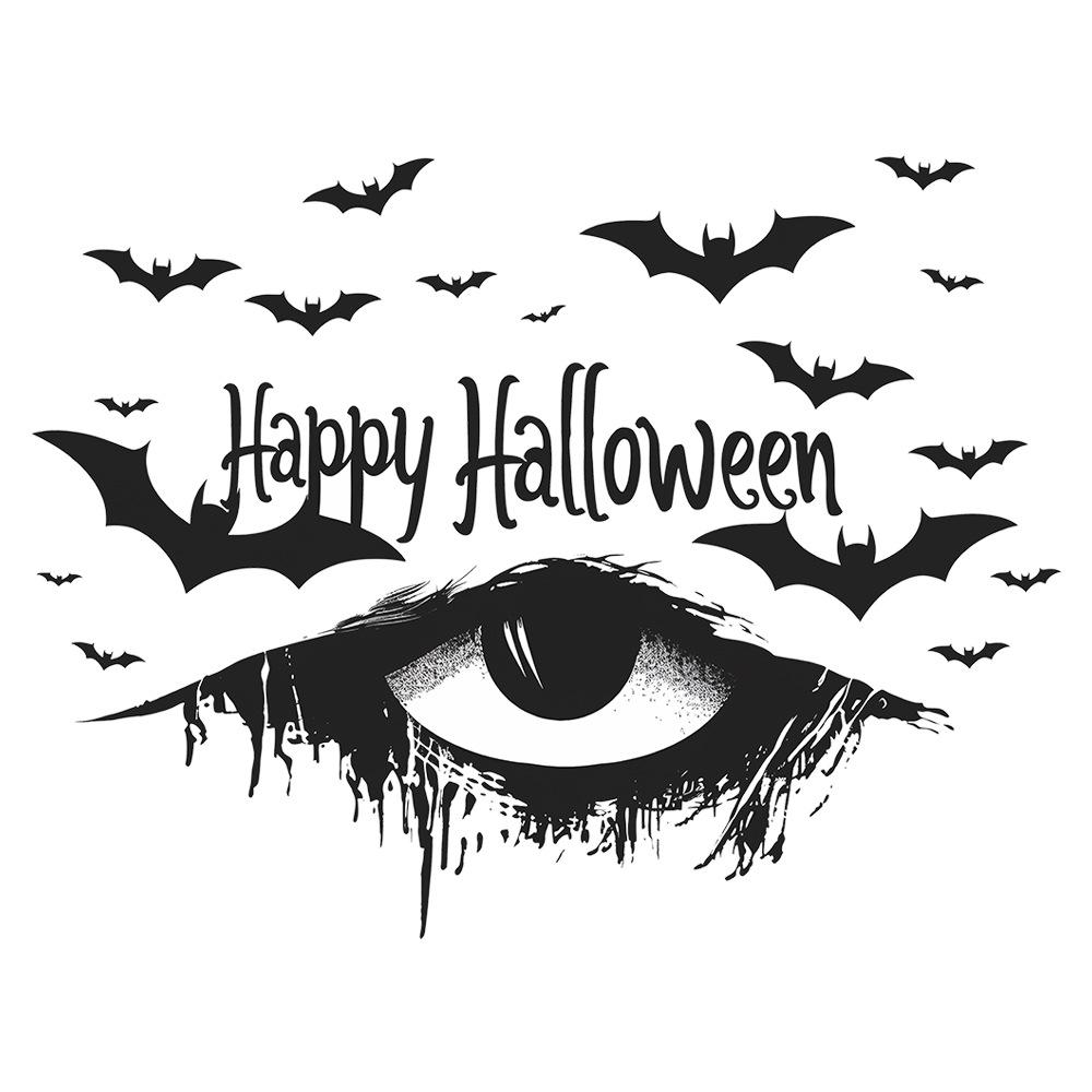Halloween Horror Eye Bat Bedroom Living Room Background Decorative Wall Sticker