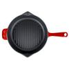 Lava Cast Iron Round Grill Pan. Long-Stem, Dia. Ø 28cm.