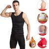 Men's Compression Shirt, Sauna Suit, Body Shaper, Adjustable Shapewear, High Sweating, Fitness (Black, XL)
