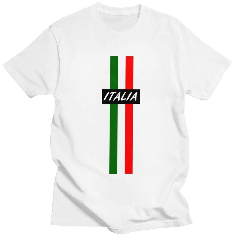 Custom Italy Flag T Shirts Men 100 Cotton Tee Tops Italian Proud Tshirt Short Sleeve Casual Tshirt Clothing