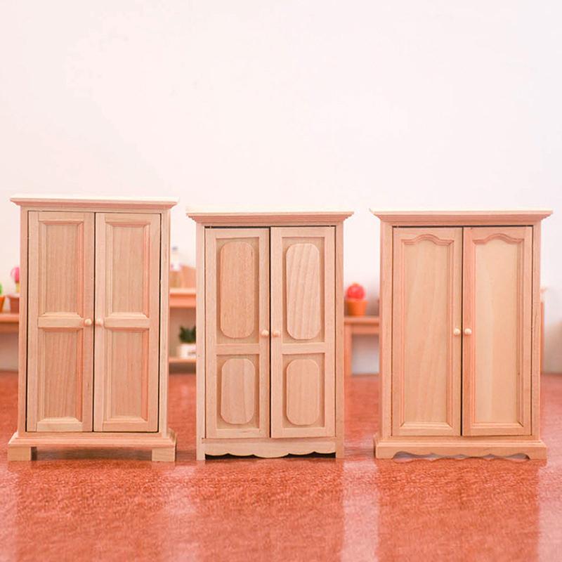 1:12 Dollhouse Miniature Wardrobe Locker Storage Vertical Cabinet Bedroom Decor