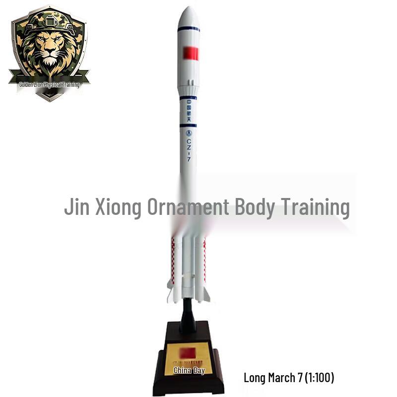 Long March 7 Rocket and Satellite Model