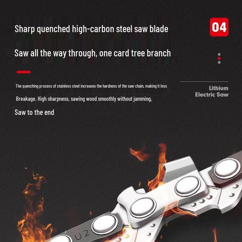 Tragbare elektrische Kettensäge: Wiederaufladbare, Hochkapazitäts-Lithiumbatterie-Handsäge für Bäume und Stämme