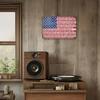 Vintage Patriotisches Blechschild 8x12 Amerikanische Flagge Wanddekoration Rustikale Hymnenkunst