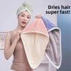 Super Absorbent Double Layer Thiened Dry Hair Cap Women's Bath Cap Towel Headscarf Qui Drng Hair Towel for Waing Hair