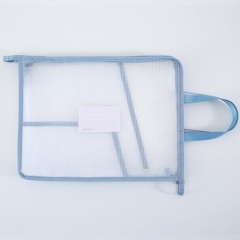Baiyi Transparent Double File Bag for Students - Subject Classification, Test Paper Storage, Homework Organizer