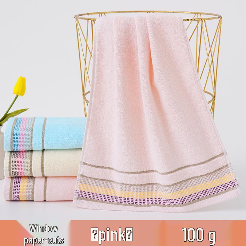 Thick Absorbent Pure Cotton Face Towel with Embroidered Logo for Adults