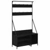 Clothing Rack with Shelf Black Oak Effect 100 X 41 X 184 Cm