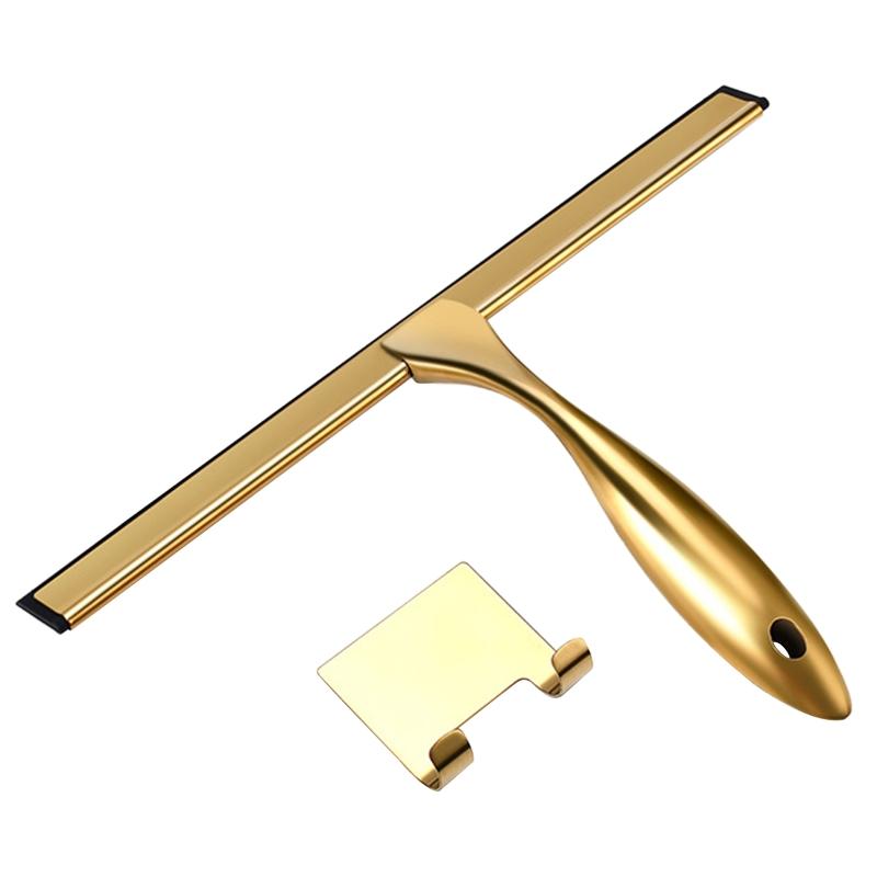 Raclette pour fenêtre de douche Essuie-glace de douche Grattoir Nettoyeur avec crochet de rangement solide pour nettoyeur de sol de salle de bain