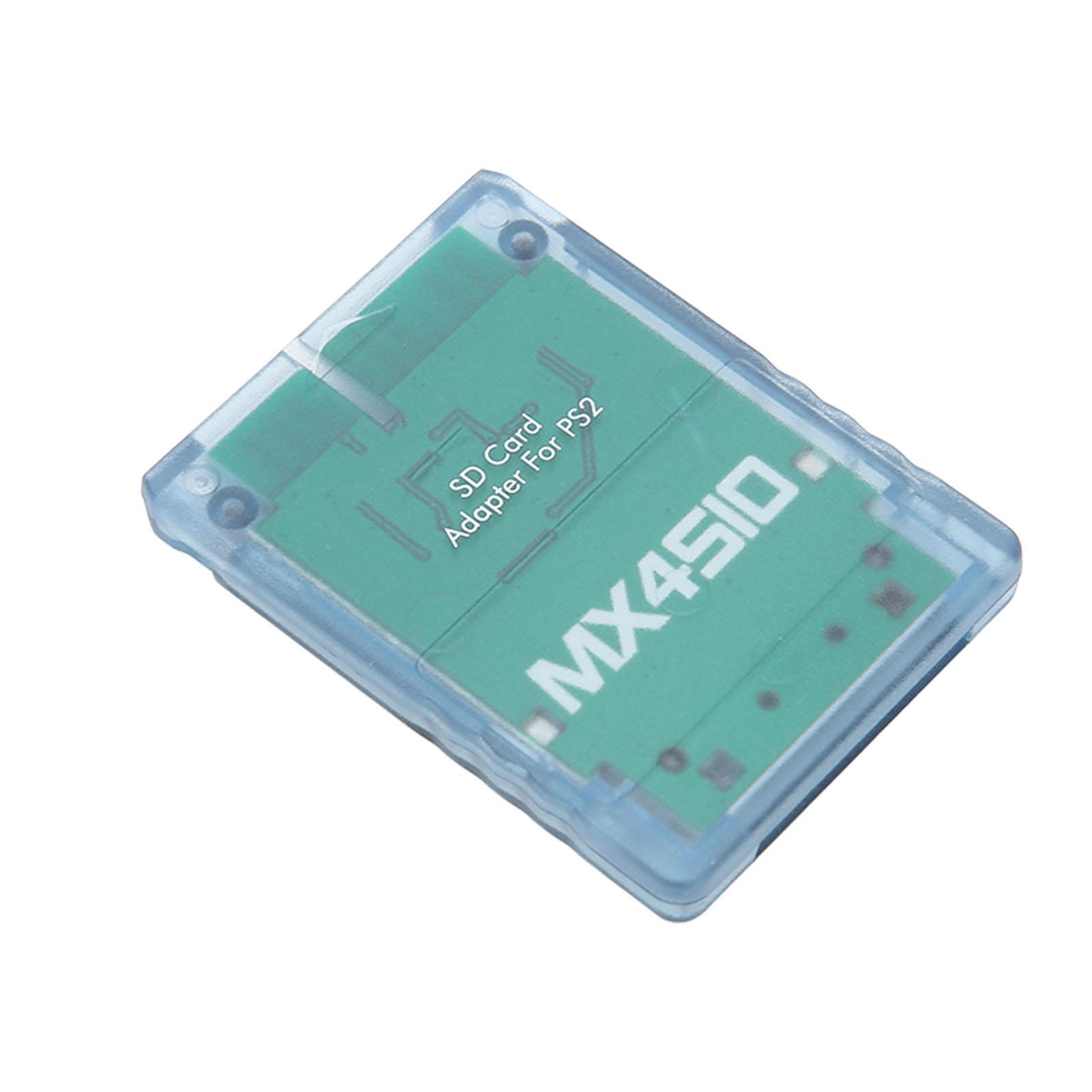 

Адаптер для карты памяти Прозрачный Plug and Play Профессиональная игровая консоль Устройство чтения карт памяти для PS2 синий
