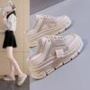 New half-drag mesh women's shoes 2025 spring and summer breathable inner height increase platform casual shoes fashion slippers CY-711