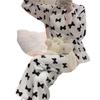 Women's Coral Fleece Winter Pajama Set - Bow Print, Plus Size, Velvet Thick, Casual Lazy Home Wear