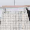2023 Plaid Tweed High-Waisted Fishtail Mini Skirt