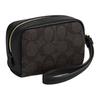 Coach 11 Brand Logo Metal Zipper Wristlet Clutch Mini Women Clutch Walnut Black CW907-IMXAQ