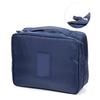 Torba do przechowywania kosmetyków do makijażu Tkanina Oxford Uchwyt Zamknięcie na zamek Błyskawiczny Kosmetyczka Podróżna Ciemnoniebieska