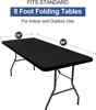 Stretch Fabric Rectangle Cloth Table Top Cap Fitted Covers for Feet Washable Polyester Elastic Home Banquet Picnic Wedding Exhibition Show 30 x 72''