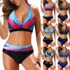 Women's Colours High-Breasted Straps Bikini Set Two-Piece Swimsuit