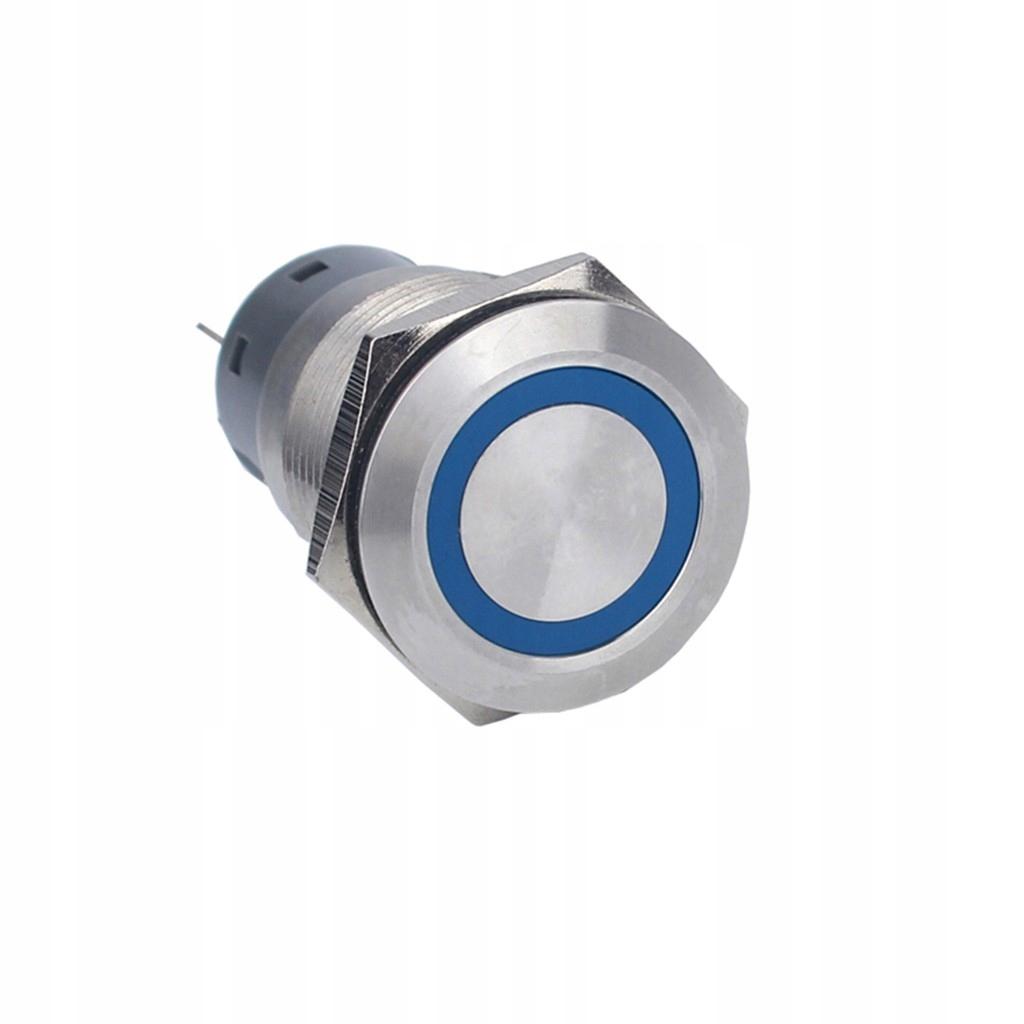 Bistable Vandal-proof Pushbutton 250V 5A 19X38Mm Blue