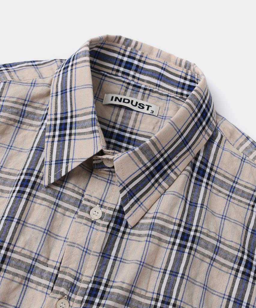 INDUST Timeless Plaid Check Shirt_Beige