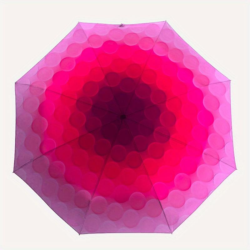 

1pc Gradient Dots Design Automatic Open/Close Umbrella, Umbrella with cartoon Design, Portable Compact Umbrella for Men & Women, Good Holida