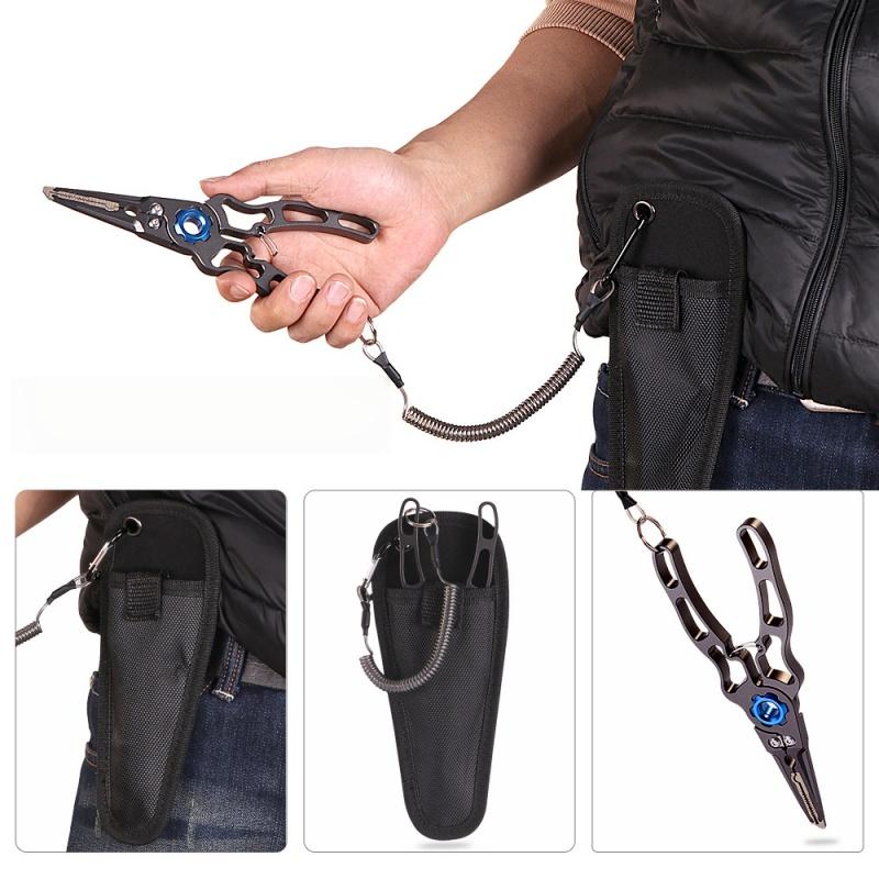 Wysokoprecyzyjne szczypce wędkarskie z blokadą, odporne na słoną wodę, nierdzewne akcesoria wędkarskie, główka szczypiec ze stopu tytanu