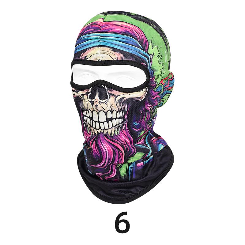 Neue modische Sturmhaube mit Bart und Totenkopf, Skimaske, Motorrad-Vollmaske, taktische Kapuze, Kopfbedeckung, Maske für Radfahren, Jagd, Angeln