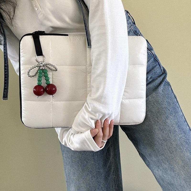 Bow Cherry Keychains Backpack Pendant Creative Phone Case Key Chain Couple Backpack Pendant Gifts