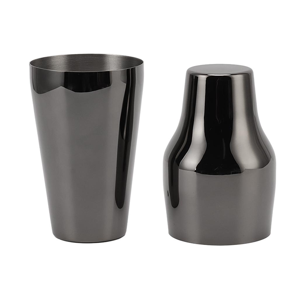 Stainless Steel Drink Shaker French Style 2 Section Martini Mixer Drink Shaker for Bar Home Camping Picnic Dazzling