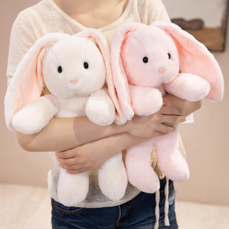Accompany And Comfort Collection Fluffy Rabbit Plush Doll Cute Soft Rabbit Plush Rabbit Stuffed Doll Cute Gift For Kids  Girls