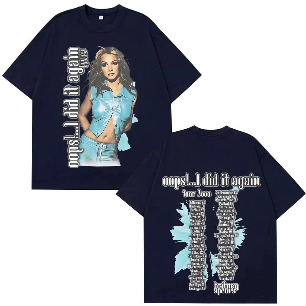 Britney Spears Oops I Did It Again 2026 Tour TShirt Mens Fashion Hip Hop 2026 Spring Summer Couple Casual Wear Tshirts